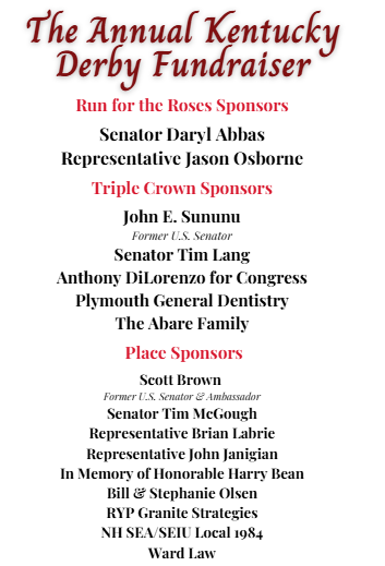 2026 Annual Kentucky Derby Fundraiser sponsor list